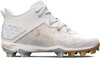 Under Armour Harper 8 Pro White/Gold High Rubber Cleats Beeball