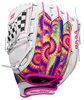 Wilson A440 11.5&quot; Youth Infield Glove White/Pink/Tie-Dye LHT