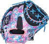 Rawlings Heart of the Hide 34&quot; Catcher Glove Black/Blue/Pink Waves RHT