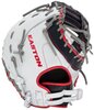 Easton Professional Collection Softball Color Splash 13&quot; First Base Glove White/Navy/Red RHT
