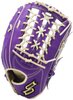 SSK Advanced Softball 13&quot; Outfield Glove Purple/Camel RHT