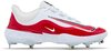 Nike Huarache Elite 4 White/Scarlet Metal Cleats