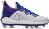 Under Armour Harper 8 Elite Royal/Silver High Rubber Cleats