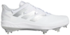 Adidas Afterburner 8 White/Silver Metallic Metal Cleats