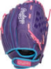 Rawlings Sure Catch Softball 11" Youth Glove Purple/Pink/Columbia Blue RHT
