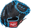 Rawlings R9 32.5" Catcher Glove Black/Columbia Blue RHT