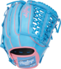 Rawlings Heart of the Hide 12.75" Outfield Glove Columbia Blue/Pink RHT