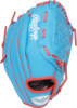 Rawlings Players Series 10.5" Youth Glove Columbia Blue/Red RHT
