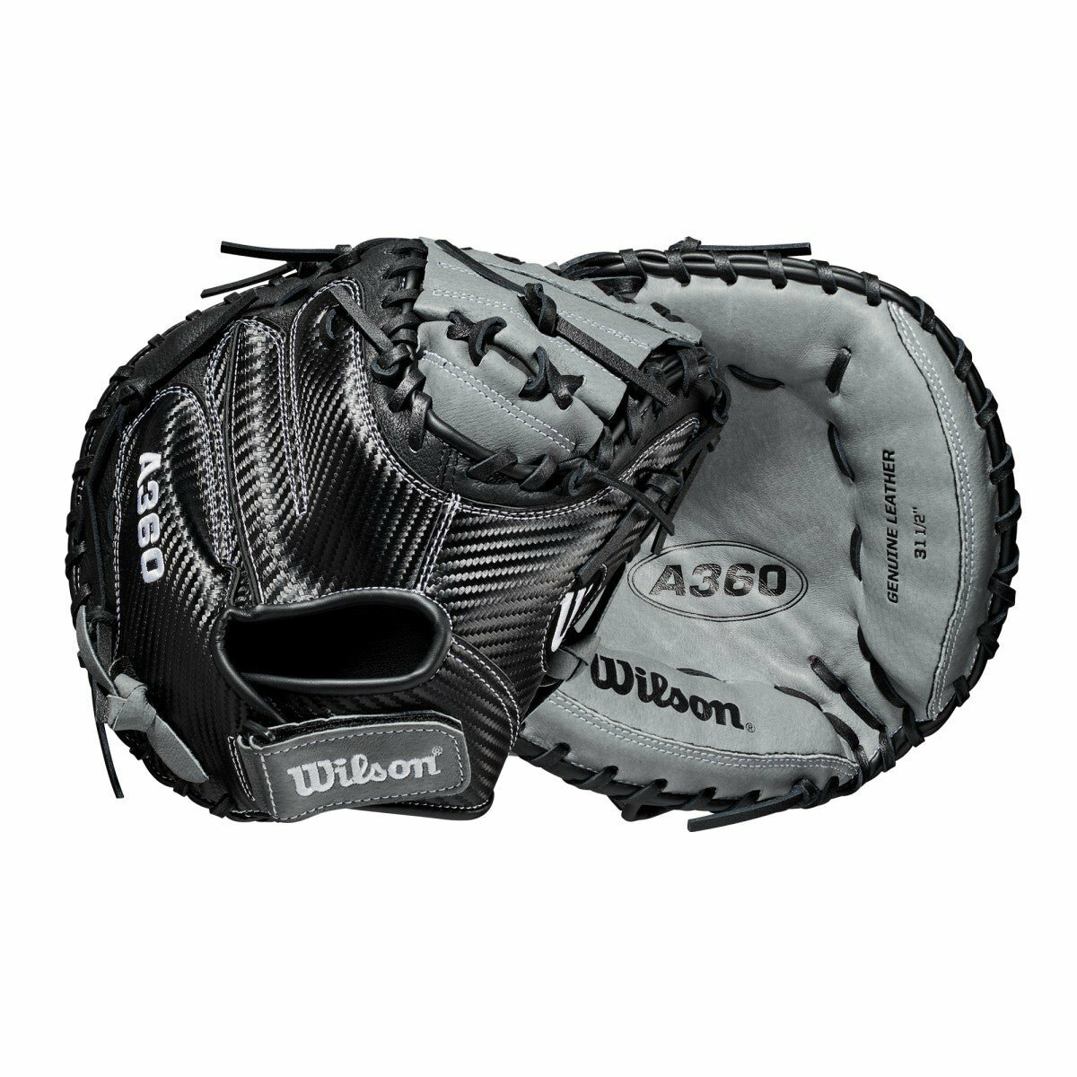 Wilson A360 31.5" Catcher Glove CarbonLite Black/Gray LHT
