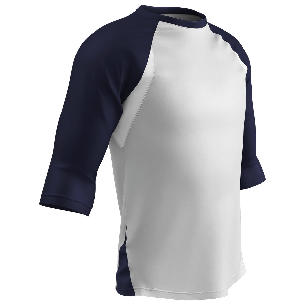 BS24 - Polyester 3/4 Sleeve Undershirt Navy