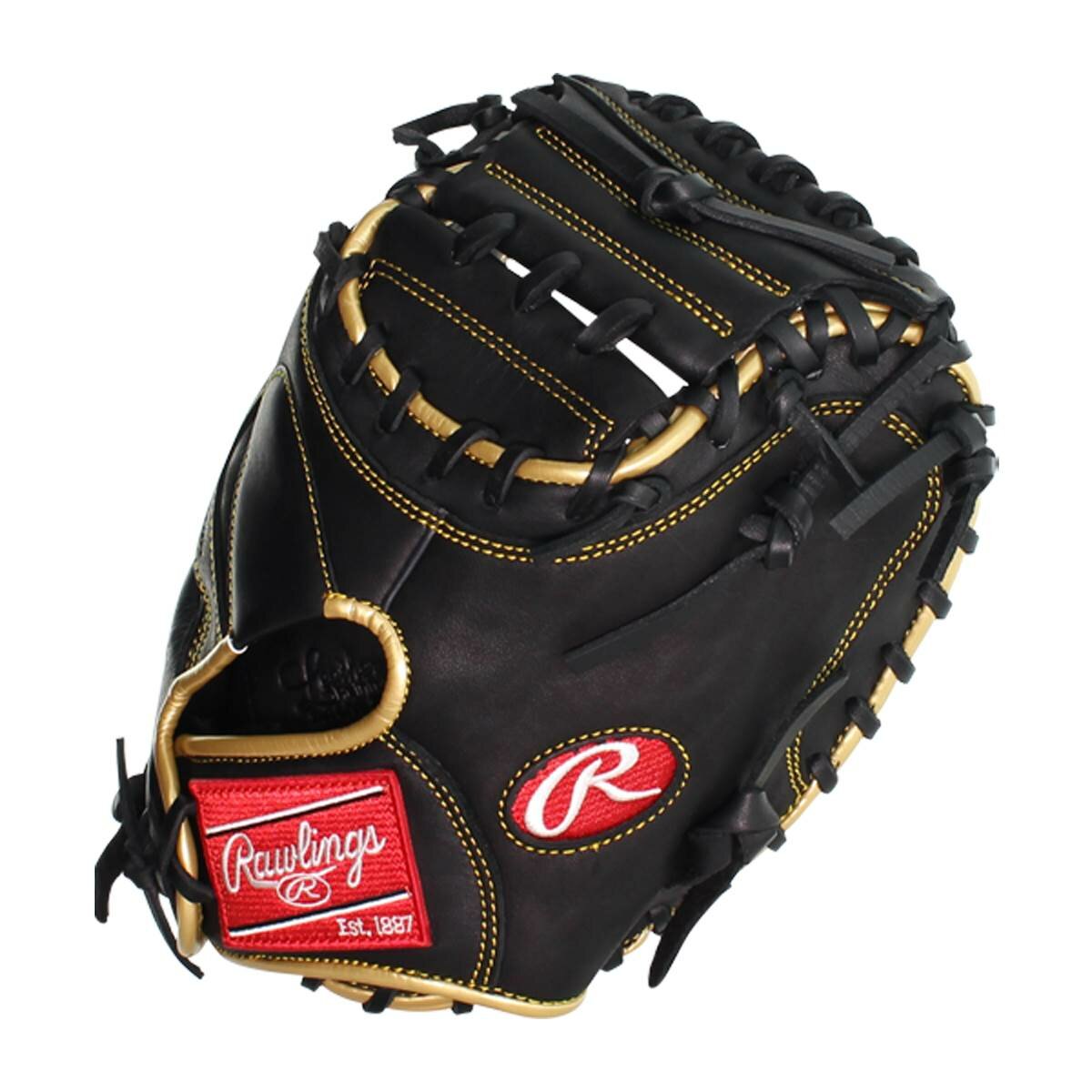 Rawlings R9 32.5" Catcher Glove Black/Gold RHT