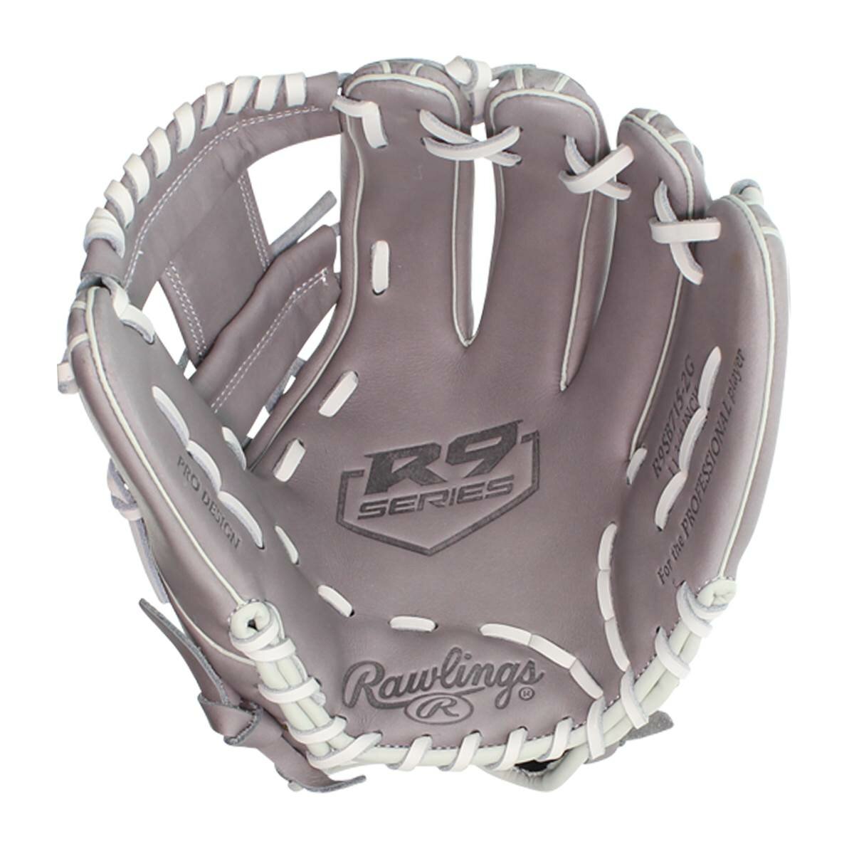 Rawlings R9 Softball 11.75" Infield Glove Gray/White RHT