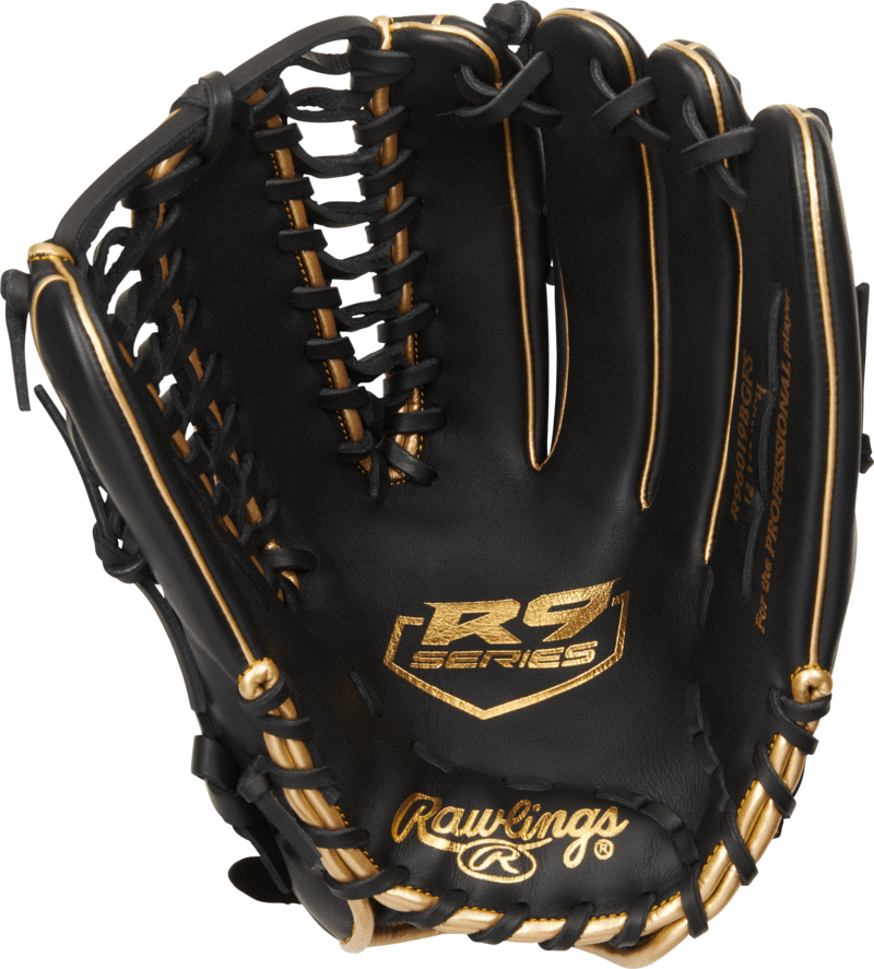 Rawlings R9 12.75" Outfield Glove Black/Gold RHT