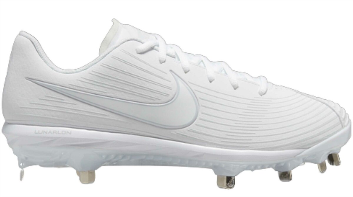 Nike Hyperdiamond 3 White Metal Cleats