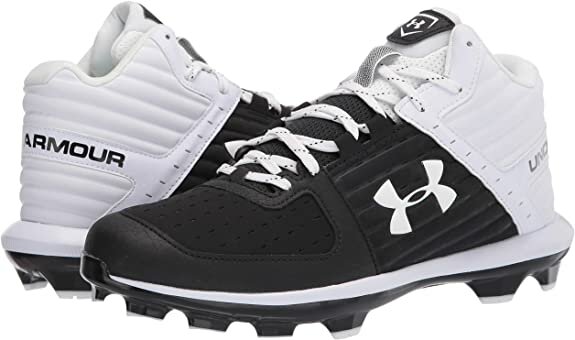 Under Armour Yard 2 Black/White High Rubber Cleats Beeball