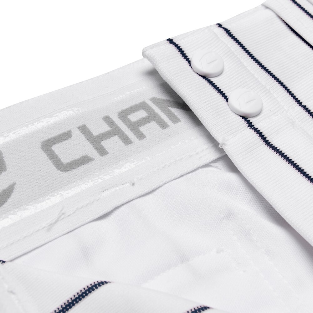 BP9UPIN - Champro Extra Long Open Bottom Pants Pinstripes White/Navy