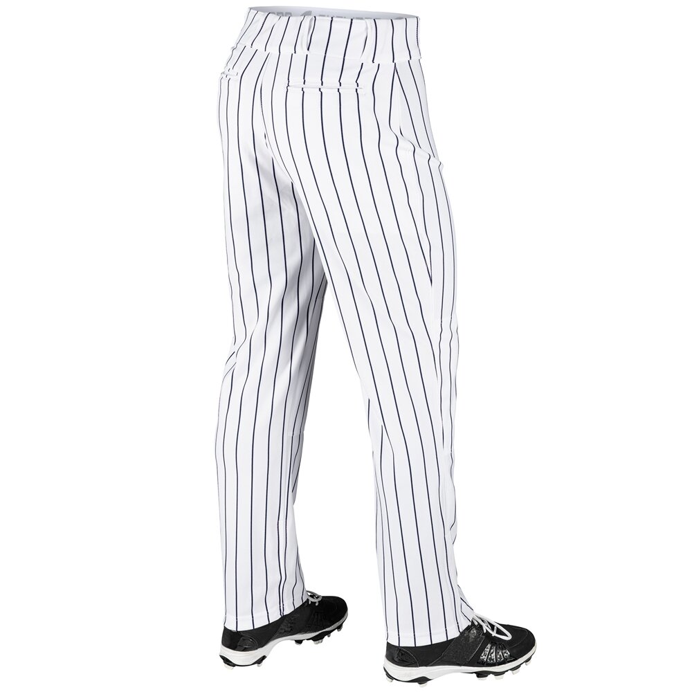 BP9UPIN - Champro Extra Long Open Bottom Pants Pinstripes White/Navy