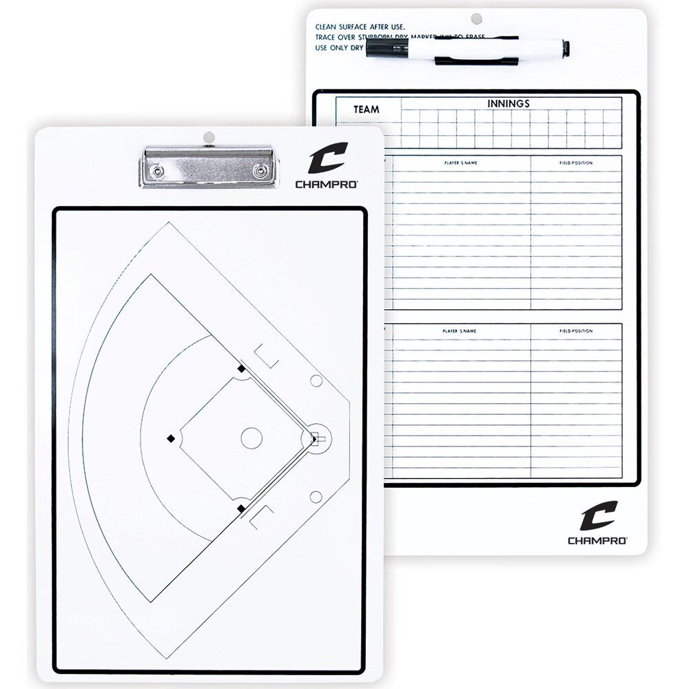 Champro Baseball / Softball Coach's Board - Dry Erase with Marker