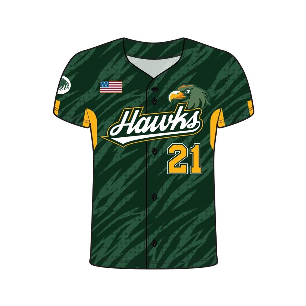 JE SUBLI FULL Button down sublimatie - Baseball/softball jersey