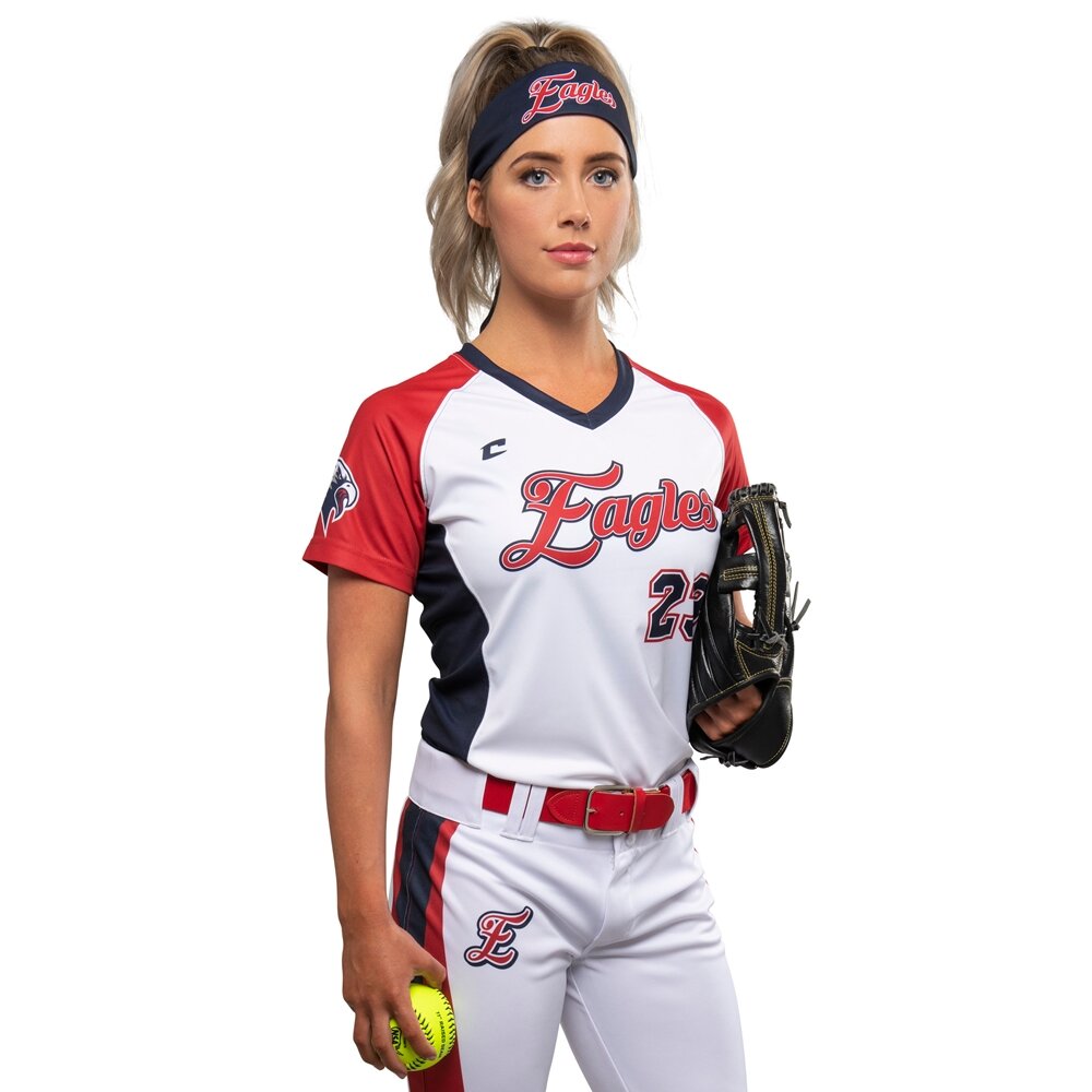 V neck sublimatie Baseball/softball jersey