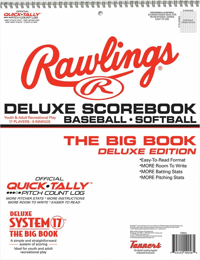 Rawlings Deluxe Baseball / Softball Scorebook