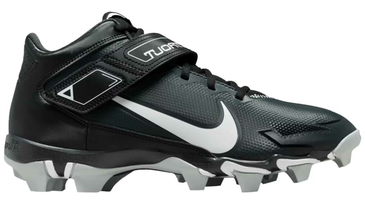 Nike Trout 8 Black High Rubber Cleats Beeball