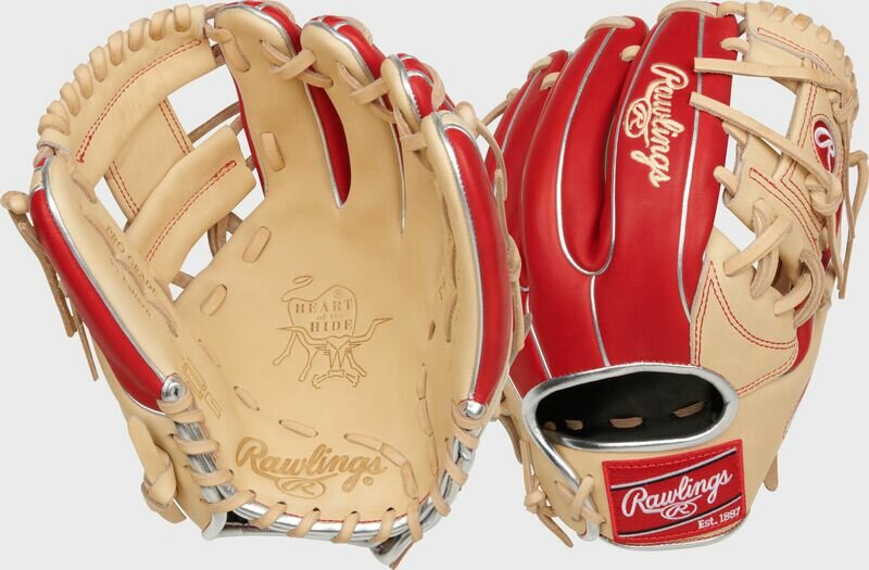 Rawlings Heart of the Hide 11.5" Infield Glove Tan/Red RHT