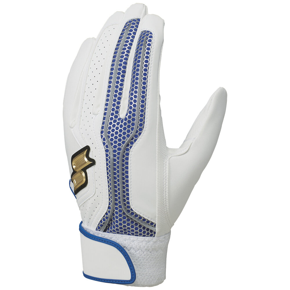 SSK ProEdge Elite Series Batting Gloves White/Royal