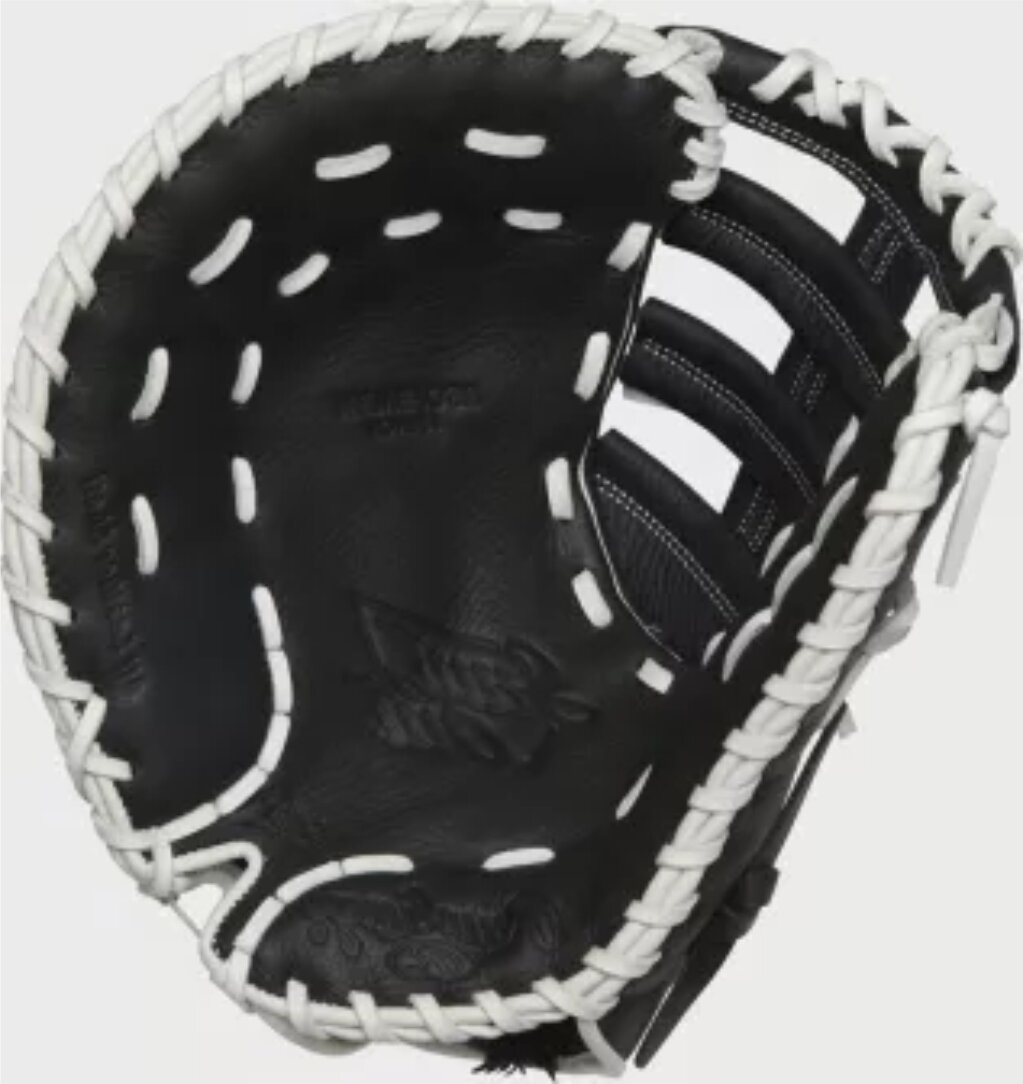 Rawlings Shut Out Softball 12" First Base Glove Black/White LHT
