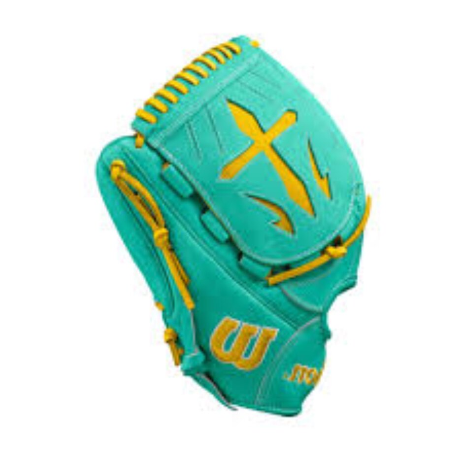 Wilson A2000 Fall 2024 B23 12" Pitcher Glove Seafoam/Yellow LHT
