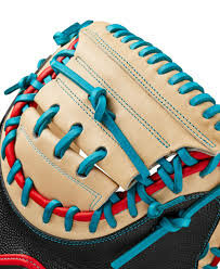 Wilson A2000 Fall 2024 PF33 33" Catcher Glove Black/Tan/Red/Green RHT