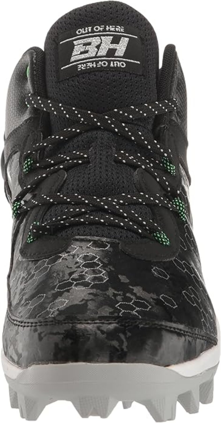 Under Armour Harper 8 Pro Black/Green High Rubber Cleats