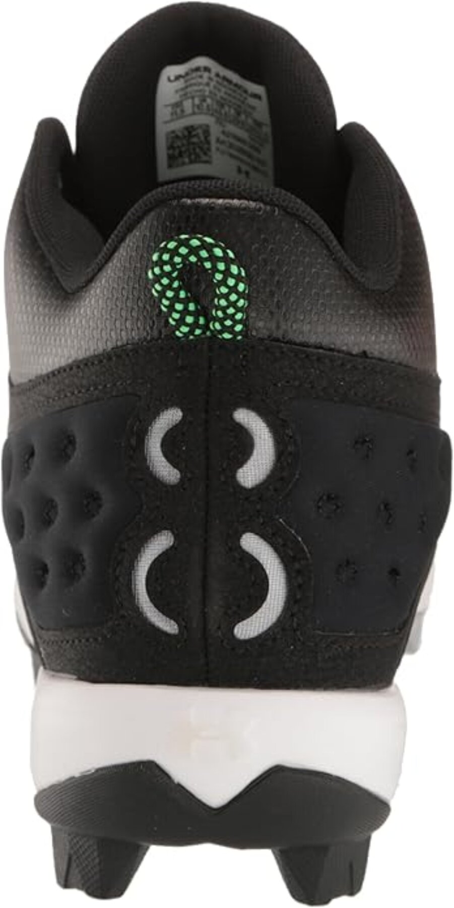 Under Armour Harper 8 Pro Black/Green High Rubber Cleats Beeball