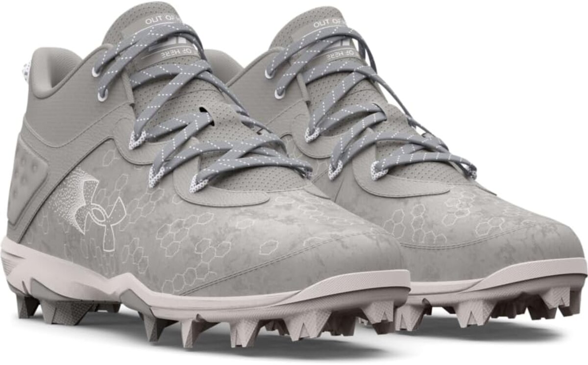 Under Armour Harper 8 Pro Grey High Rubber Cleats Beeball