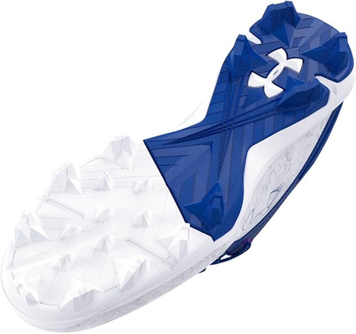 Under Armour Harper 8 Pro Royal/White High Rubber Cleats Beeball