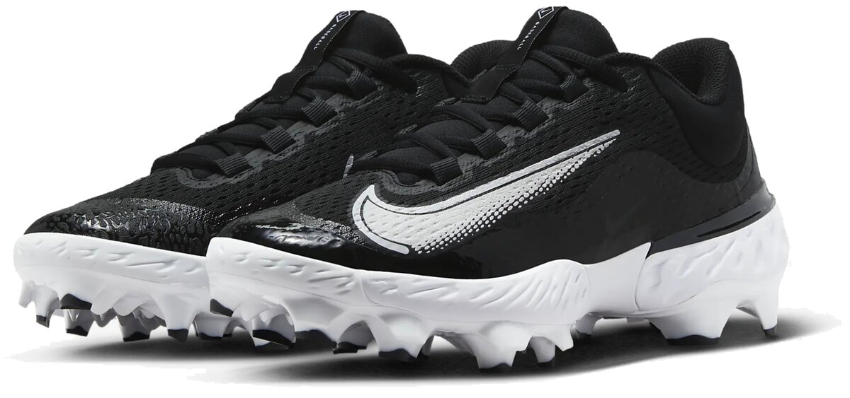 Nike Huarache Elite 4 Black/White Low Rubber Cleats