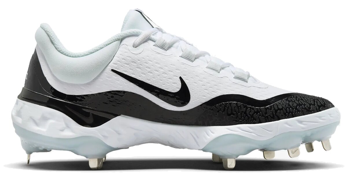 Nike Huarache Elite 4 Low White/Black Metal Cleats