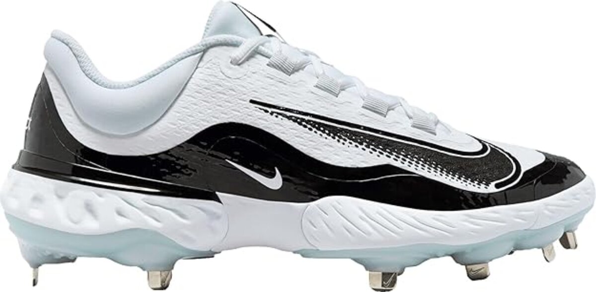 Nike Huarache Elite 4 Low White/Black Metal Cleats