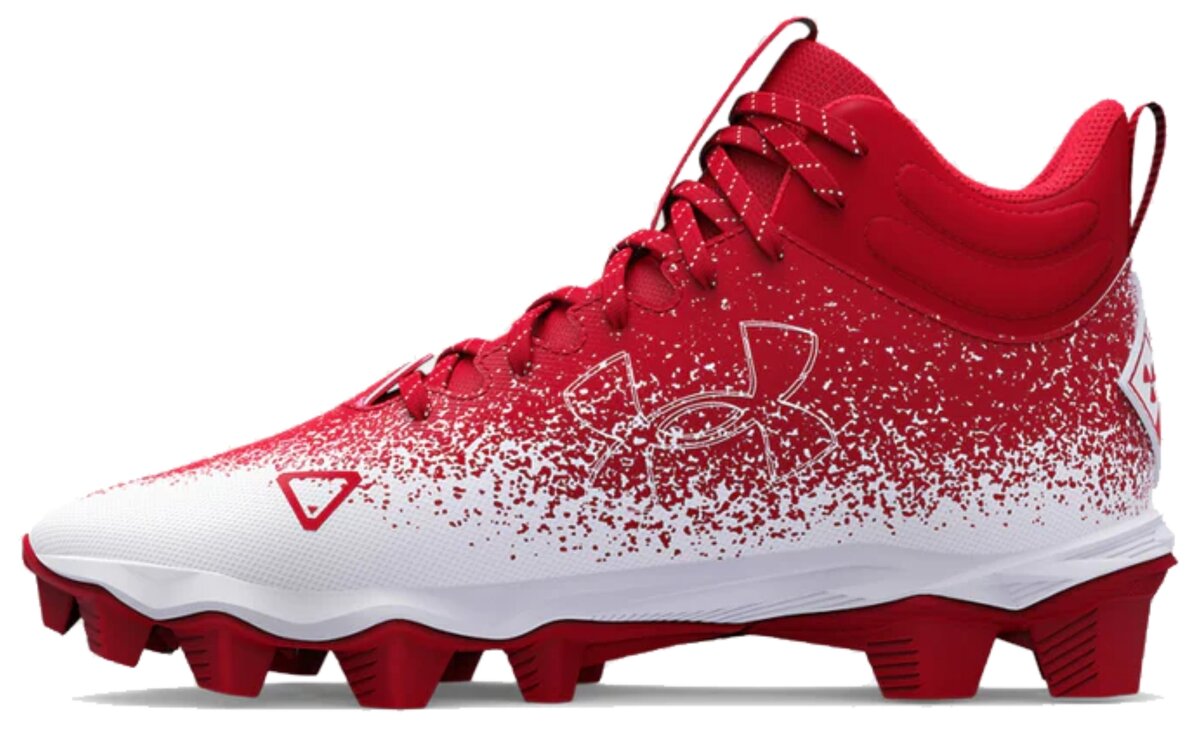 Under Armour Spotlight 2 Scarlet/White High Rubber Cleats