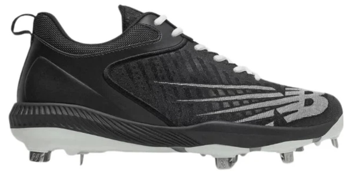 New Balance L4040BK6 Black Metal Cleats