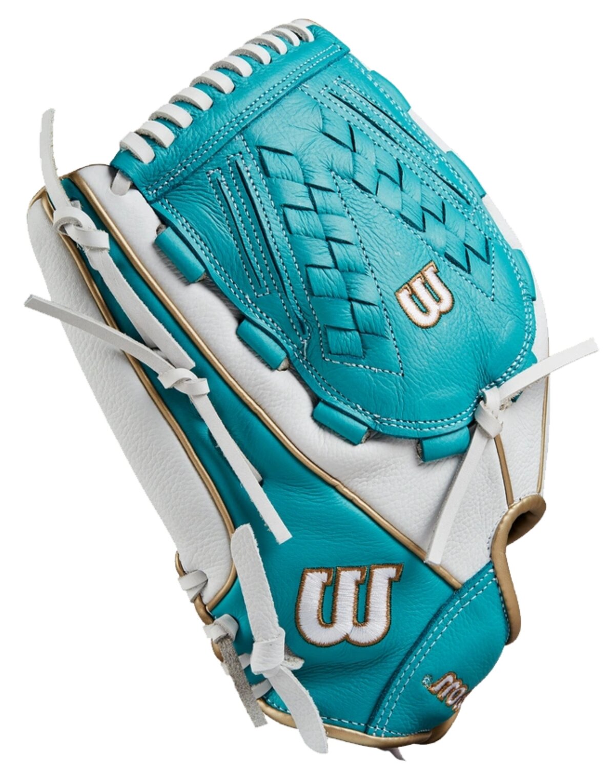 Wilson A500 Siren 12.5" All-Round Glove White/Blue/Gold LHT