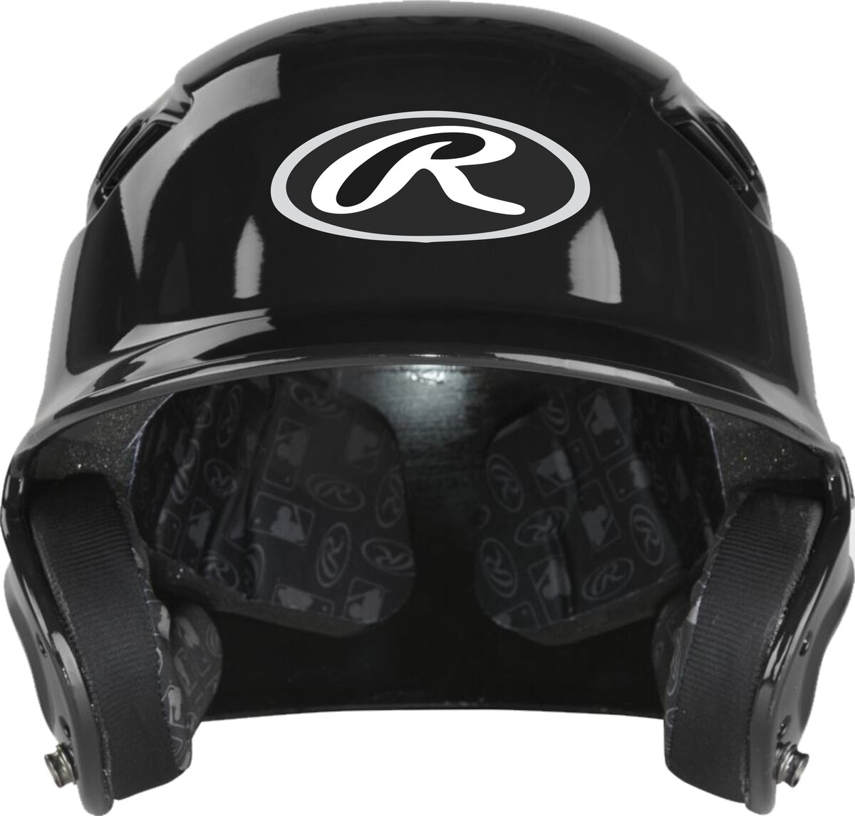 Rawlings R16/Velo Gloss Finish Batting Helmet Black