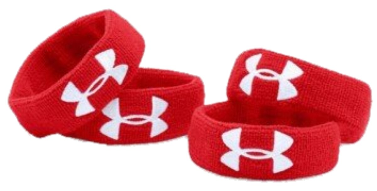 Under Armour 1" Wristbands 4-Pack Scarlet