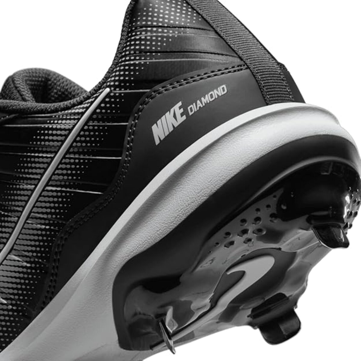 Nike Huarache Varsity 4 Black/Grey/White Metal Cleats