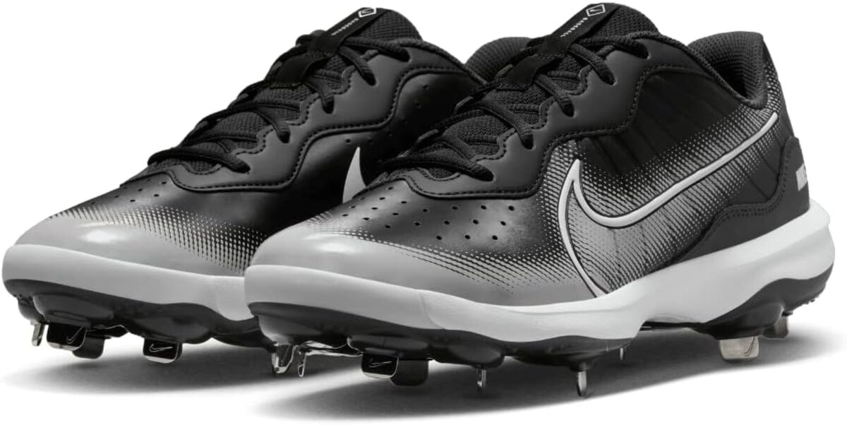 Nike Huarache Varsity 4 Black/Grey/White Metal Cleats