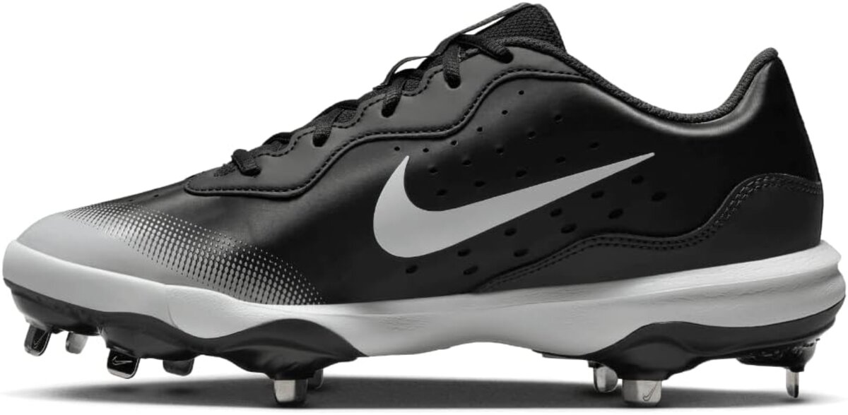 Nike Huarache Varsity 4 Black/Grey/White Metal Cleats
