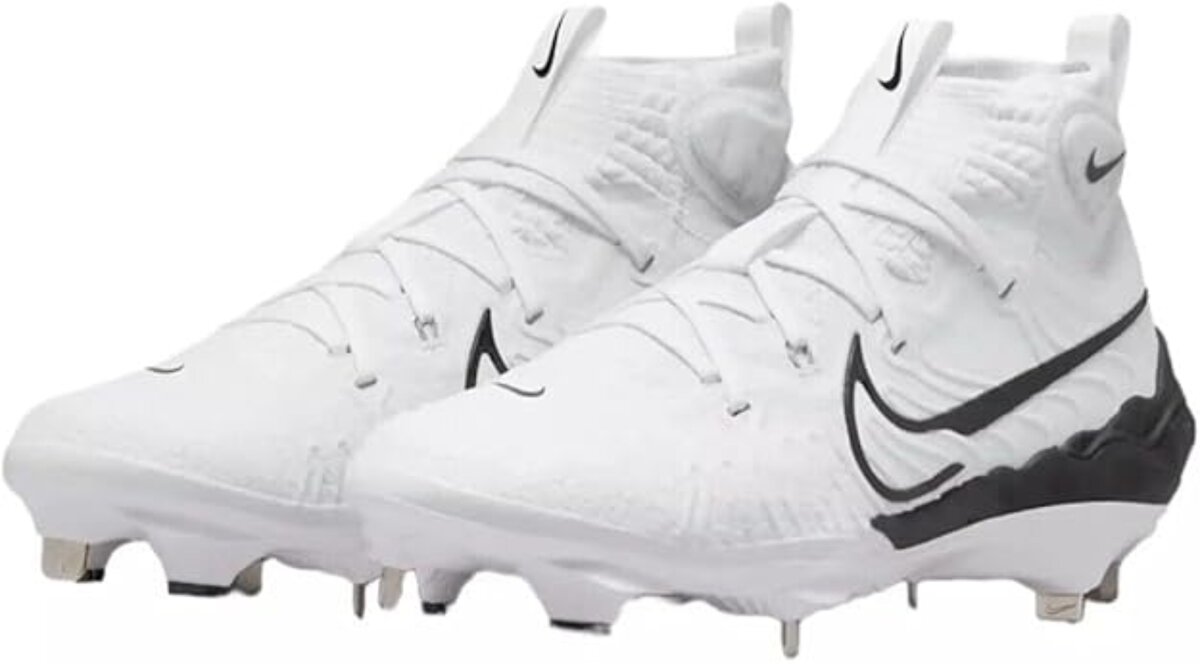 Nike Huarache NXT White/Black High Metal Cleats