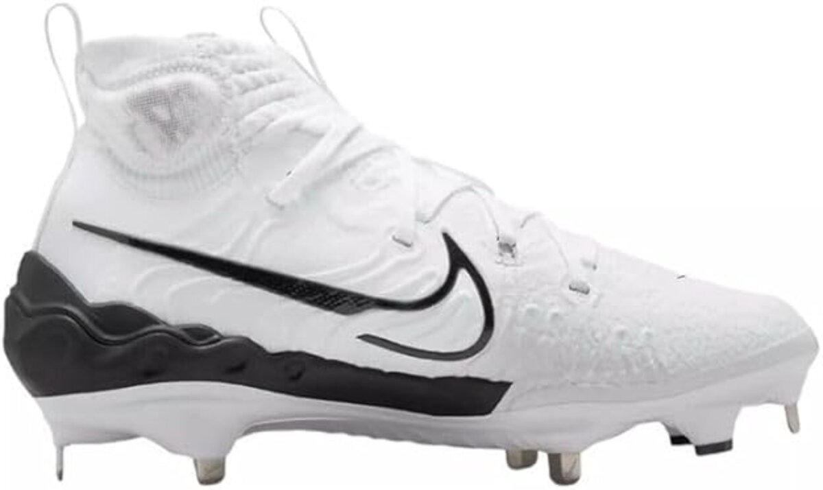 Nike Huarache NXT White/Black High Metal Cleats