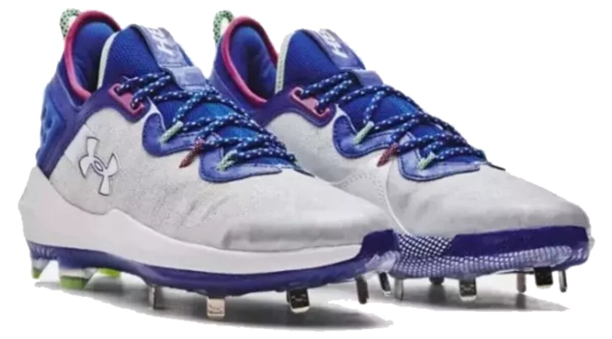 Under Armour Harper 8 Royal/Silver Metal Cleats