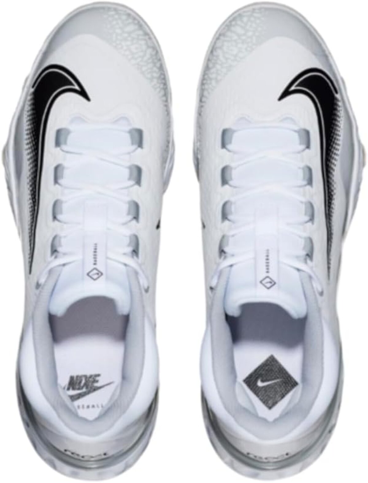 Nike Huarache Elite 4 White/Grey Low Rubber Cleats